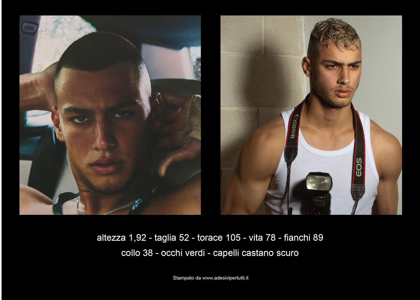 Composit fotografico per modelle/i formato 15x21 orizzontale mod R