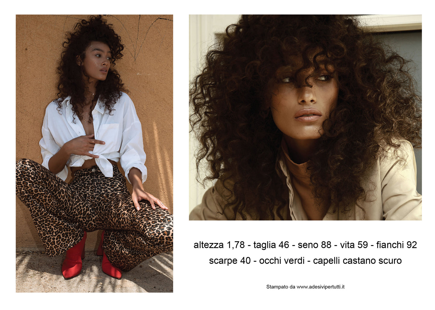 Composit fotografico per modelle/i formato 15x21 orizzontale mod L