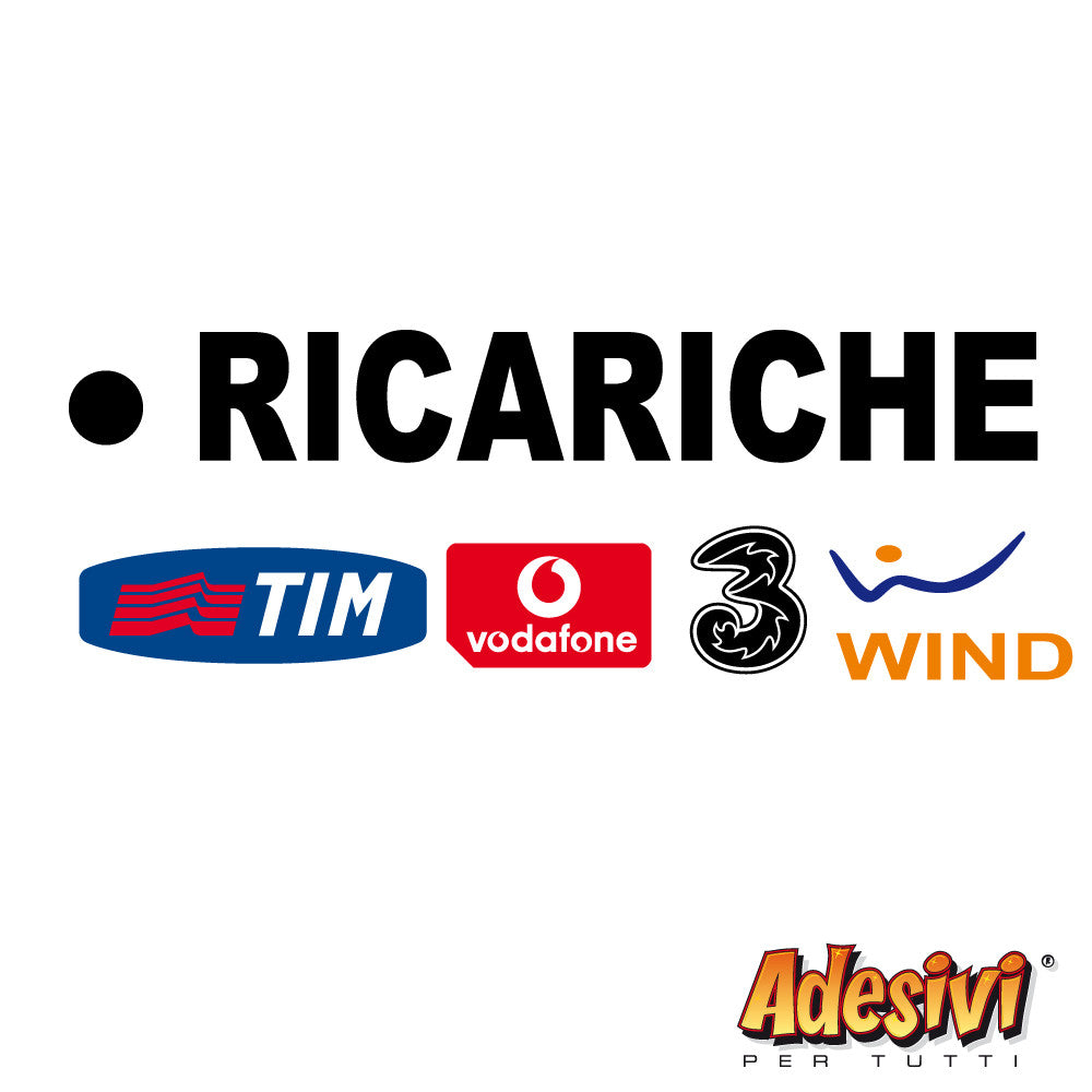 Ricariche telefoniche TIM VODAFONE TRE 3 WIND