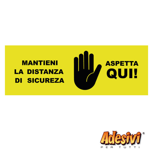 3pz. Mantieni le distanze - adesivo calpestabile -or19